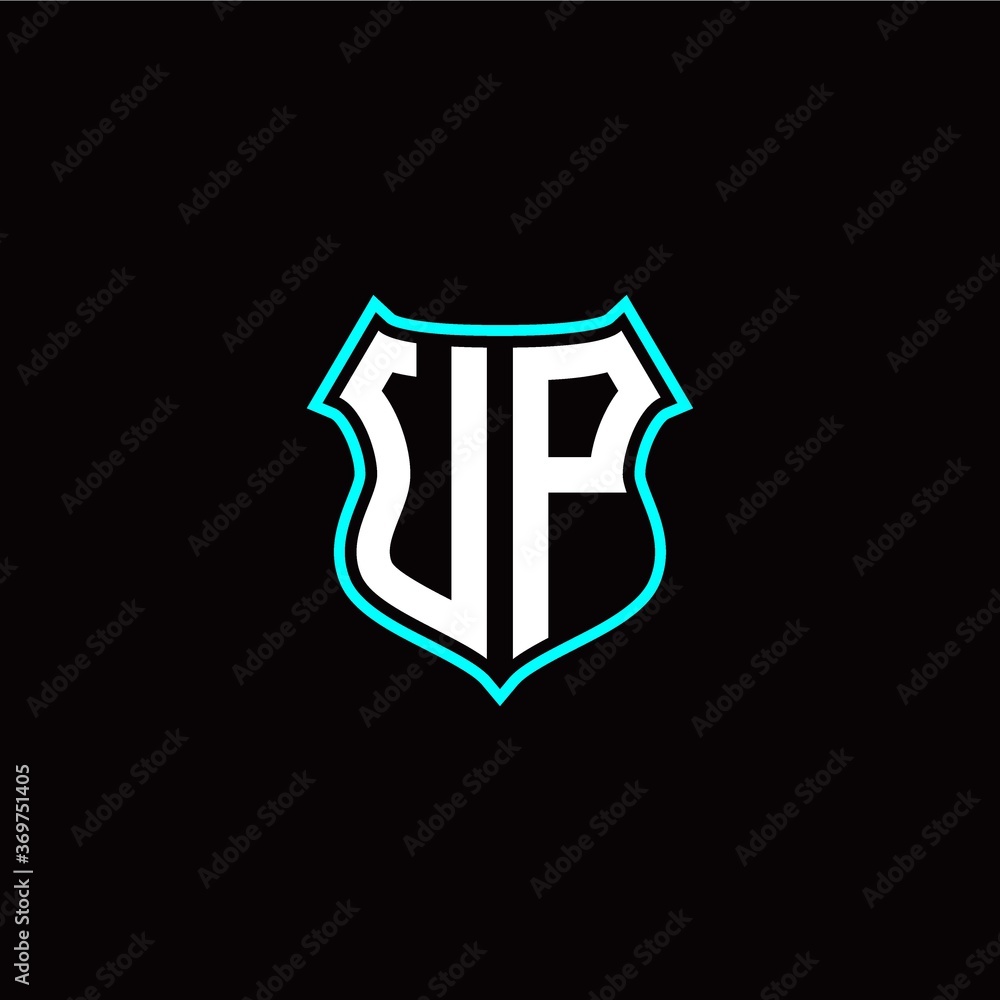 U P initials monogram logo shield designs modern U P initials monogram logo shield designs modern