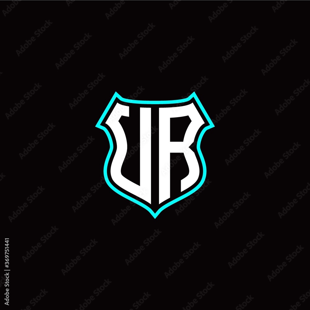 U R initials monogram logo shield designs modern U R initials monogram logo shield designs modern