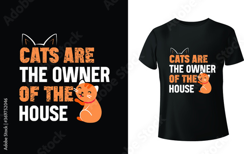 Cats trendy t shirt design