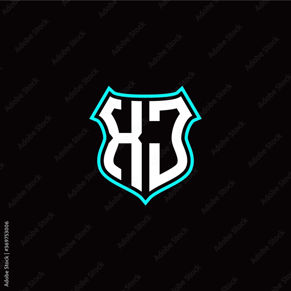 X J initials monogram logo shield designs modern X J initials monogram logo shield designs modern