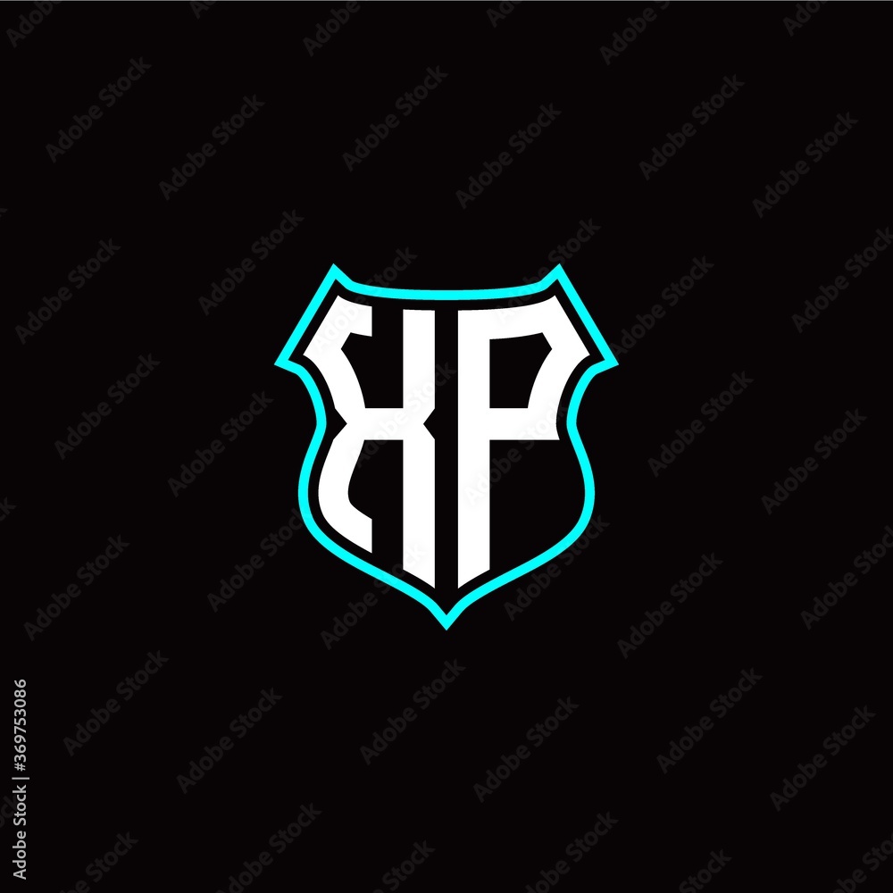 X P initials monogram logo shield designs modern X P initials monogram logo shield designs modern