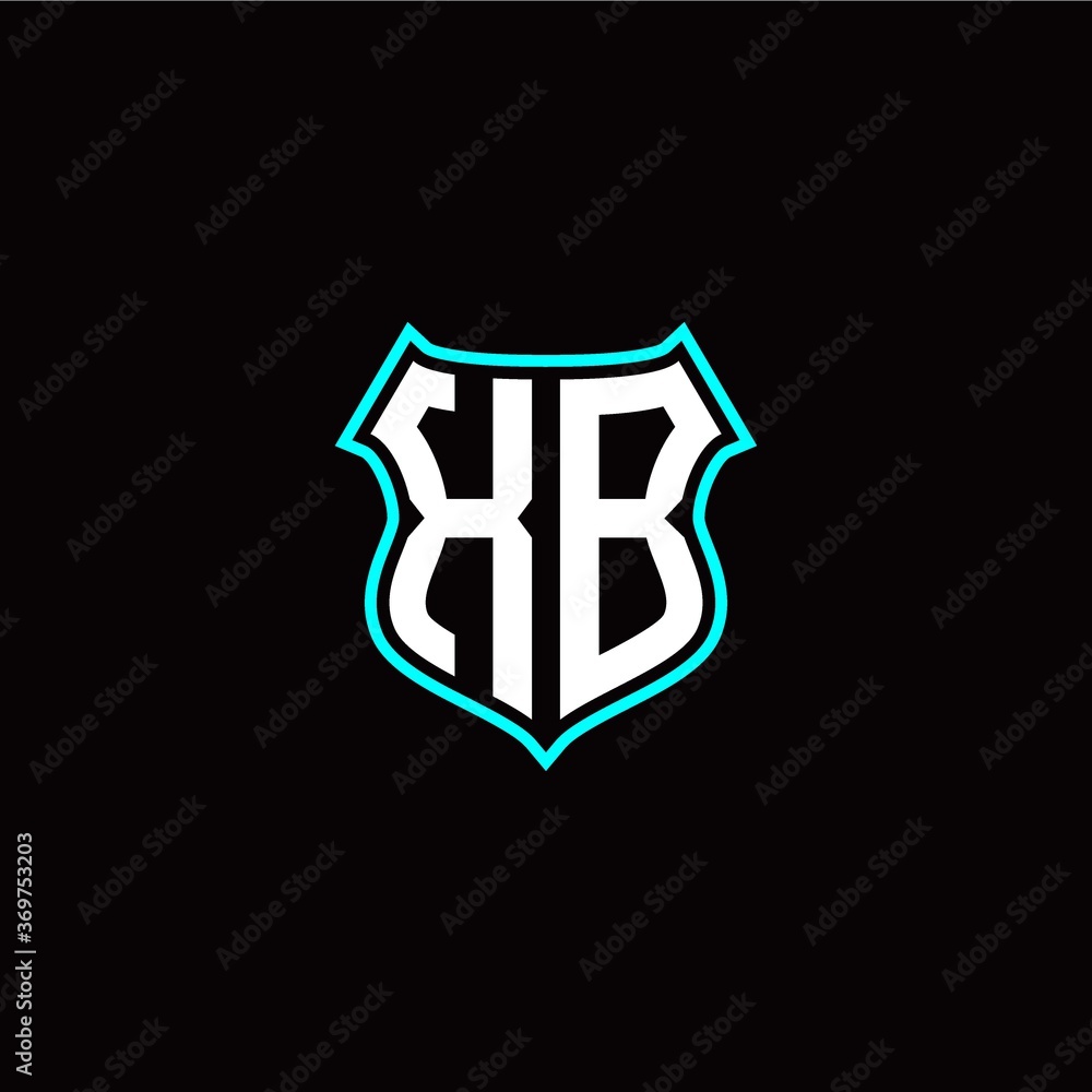 X B initials monogram logo shield designs modern X B initials monogram logo shield designs modern