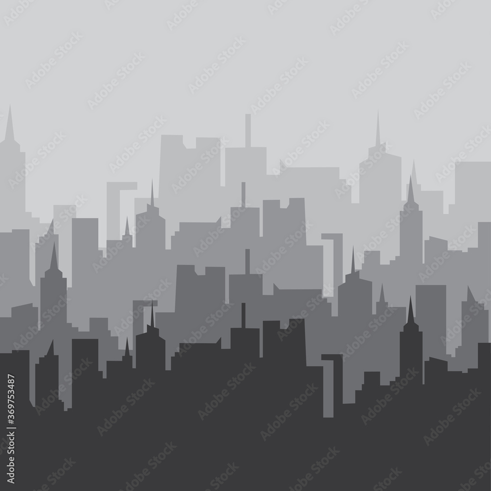 City skyline background vector illustration