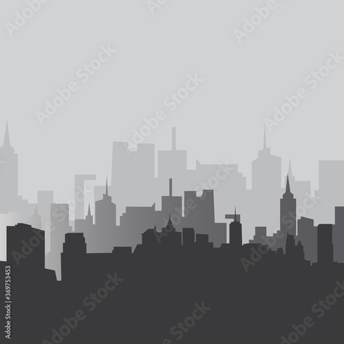 City skyline background vector illustration