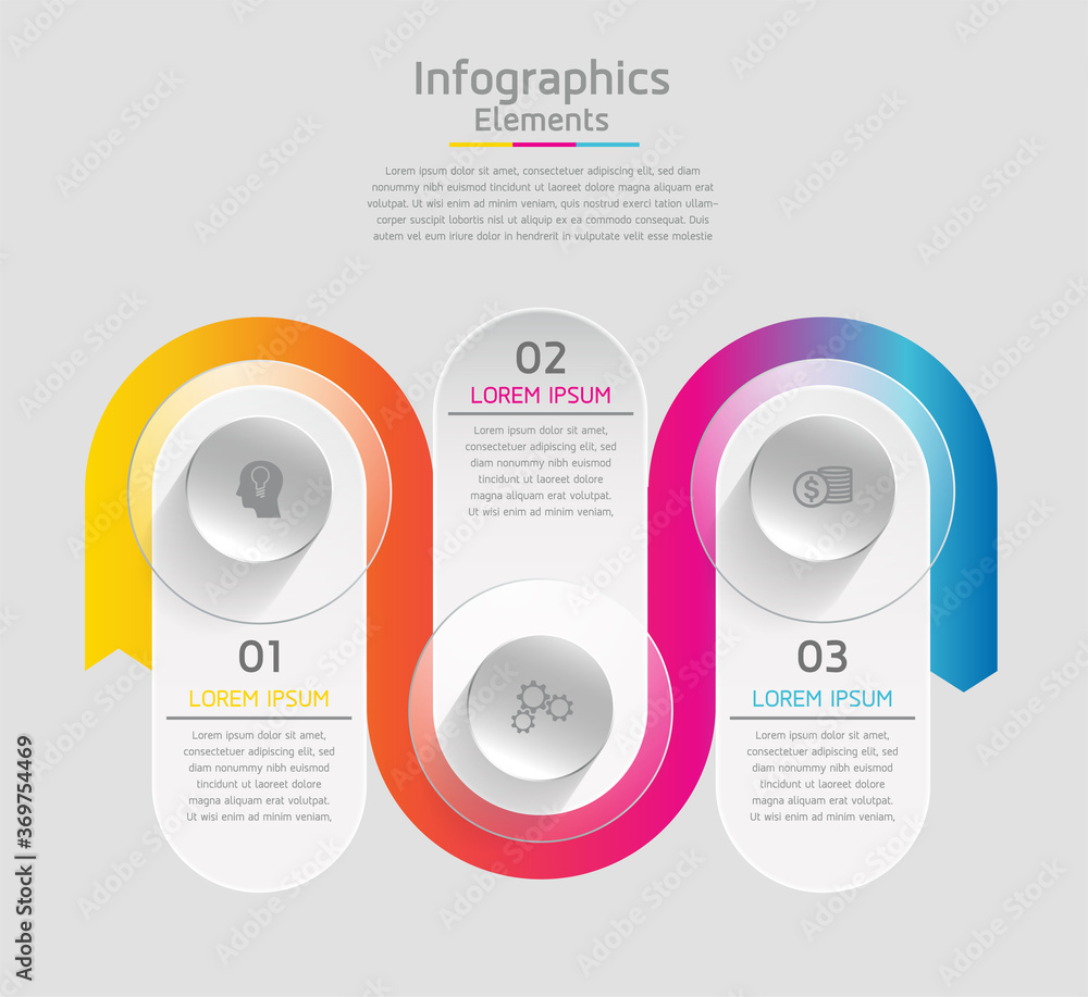 Vector elements for infographic. presentation and chart. steps or ...