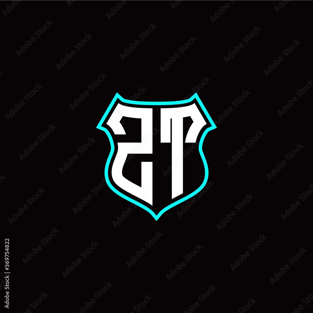 Z T initials monogram logo shield designs modern Z T initials monogram logo shield designs modern
