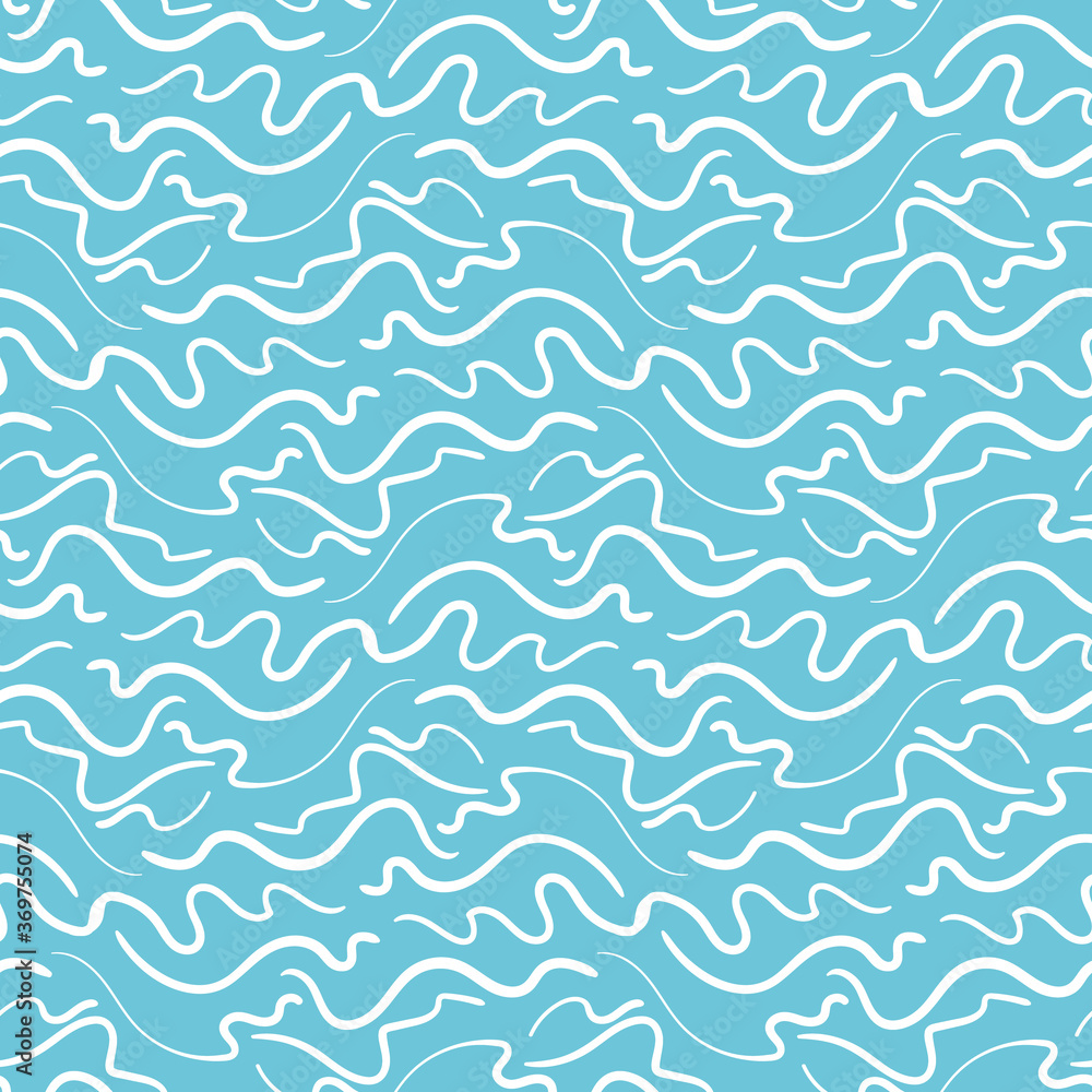 Sea water surface seamless vector pattern texture. Simple waves surface print design for fabrics, stationery, textiles, gift wrap, and packaging. Sea water surface seamless vector pattern texture. Simple waves surface print design for fabrics, stationery, textiles, gift wrap, and packaging.