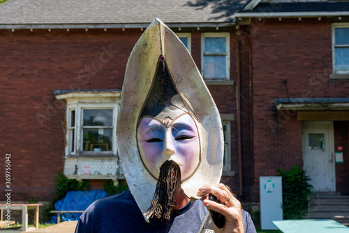 Fototapet person in a kabuki mask