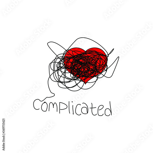 complicated heart illustration