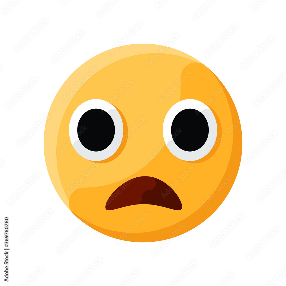 Frowning Mood Face Emoji Illustration Creative Design Vector