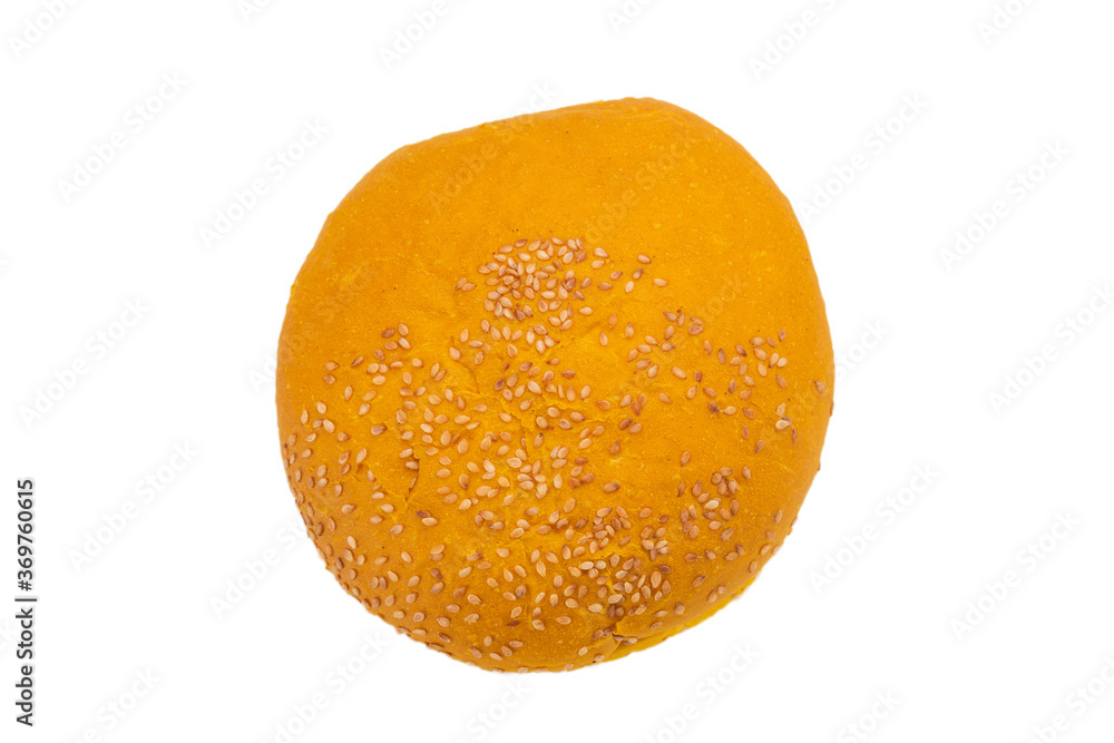 Yellow burger bread isolated on white. Yellow burger bread isolated on white.