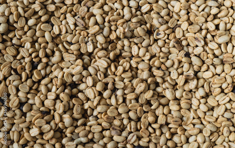 Fototapeta premium Background with natural coffee beans.