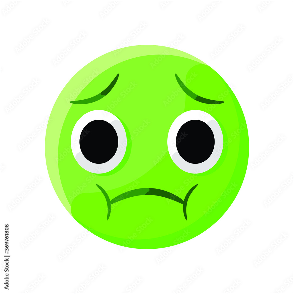 Nauseated Face Emoji Illustration Creative Design Vector Nauseated Face Emoji Illustration Creative Design Vector