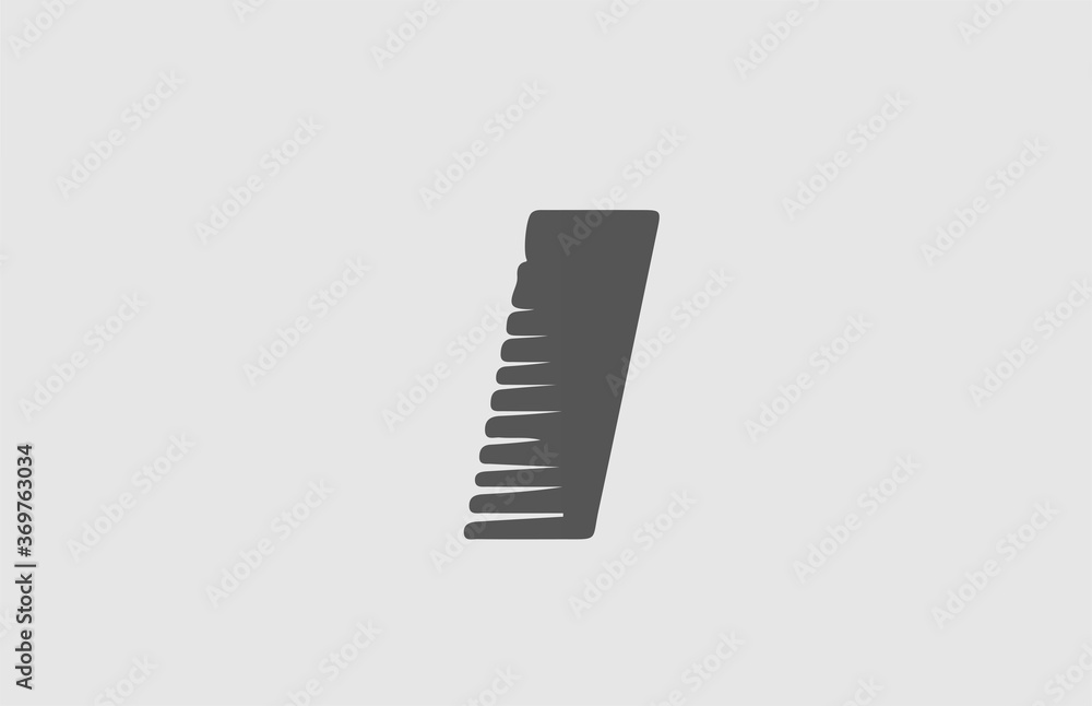 I grey alphabet letter logo icon. Line design for business and company I grey alphabet letter logo icon. Line design for business and company