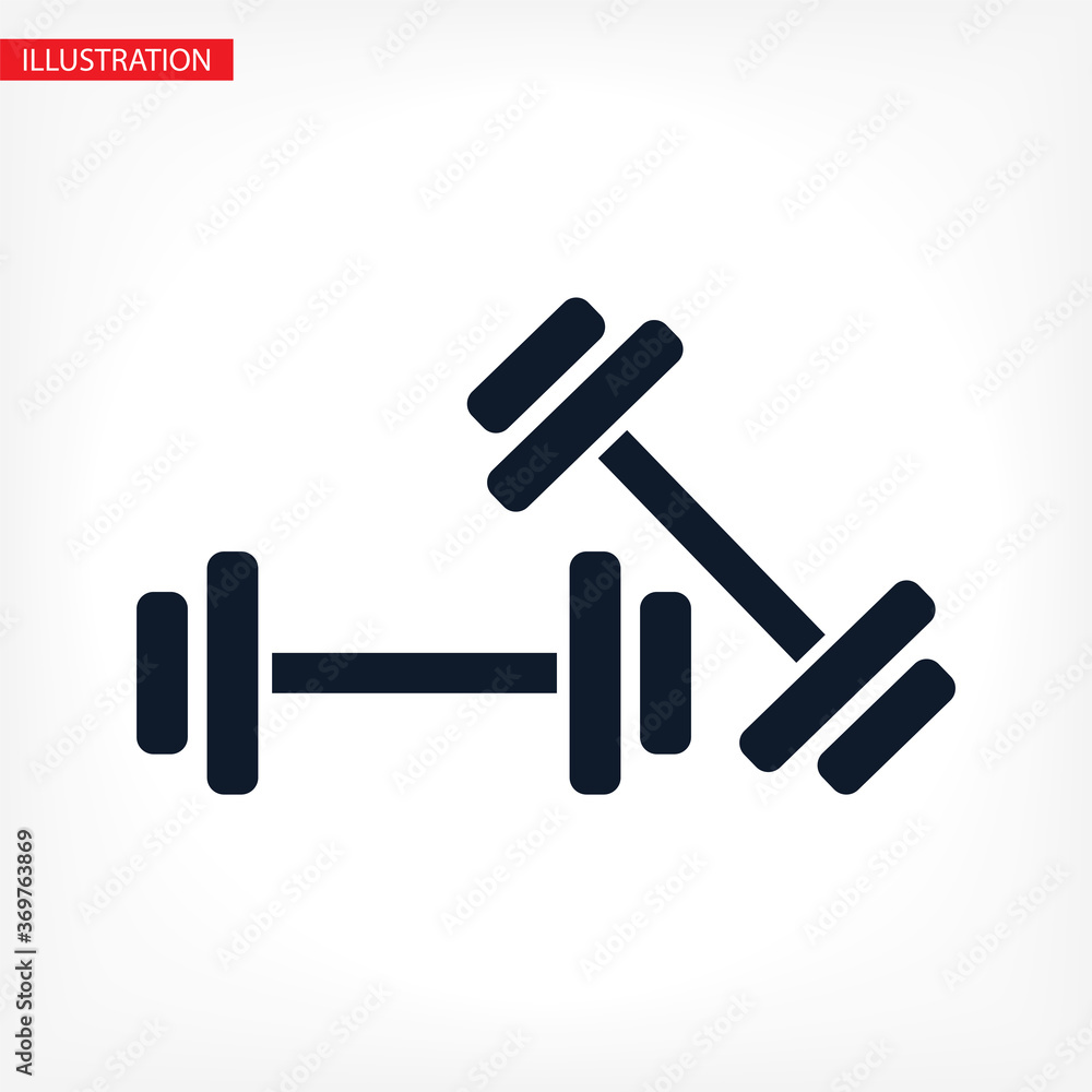 Dumbbell icon vector 10 eps design. lorem ipsum Flat Design JPG Dumbbell icon vector 10 eps design. lorem ipsum Flat Design JPG
