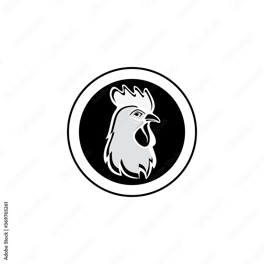 Naklejka premium Rooster Logo Template