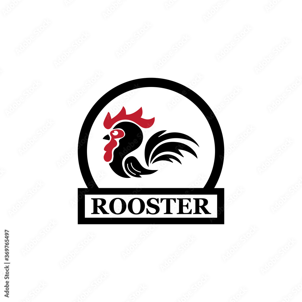 Obraz premium Rooster Logo Template
