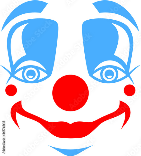 Vector illustration of the colorful clown abstract