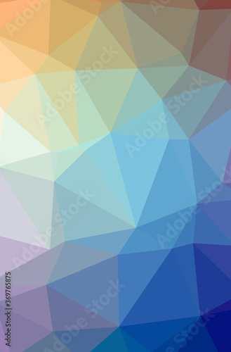 Illustration of abstract Blue  Red  Yellow And Green vertical low poly background. Beautiful polygon design pattern.