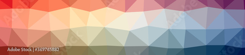 Illustration of abstract Orange, Pink, Red banner low poly background. Beautiful polygon design pattern.