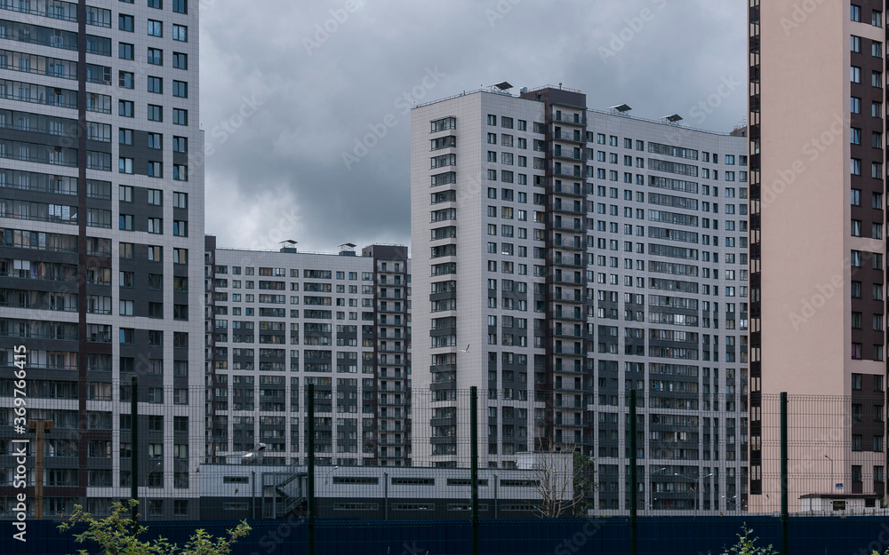 high-rise buildings in a residential area
