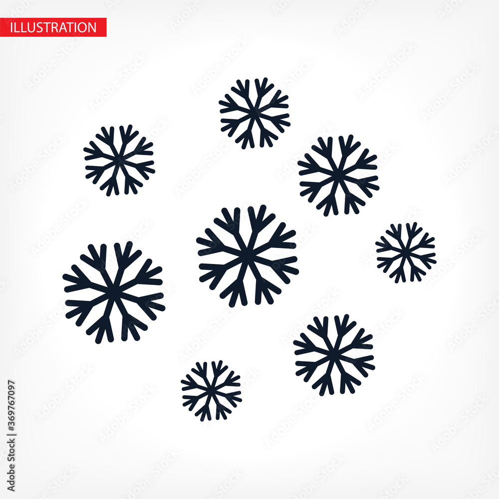 Snowflake Icon vector. lorem ipsum Flat Design JPG