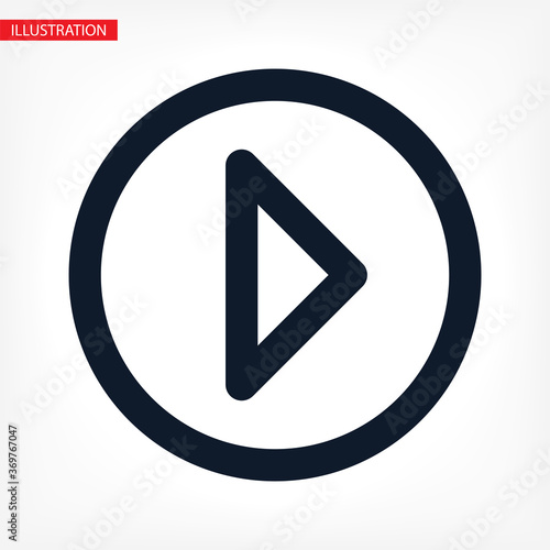 Free Download Play Video vector icon. lorem ipsum Flat Design JPG - GFXLoad