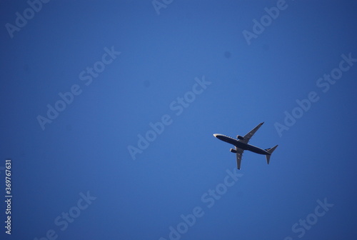 Plane in Blue Sky Landscape