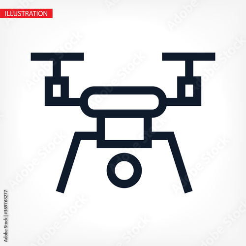 quadrocopter 10 bond icon design vector graphic