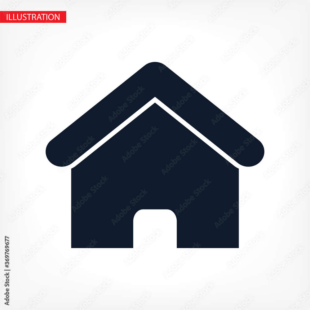 Home vector image to be used in web applications, mobile applications and print media. Abstract house logo design template. Colorful sign. Universal vector icon Home vector image to be used in web applications, mobile applications and print media. Abstract house logo design template. Colorful sign. Universal vector icon