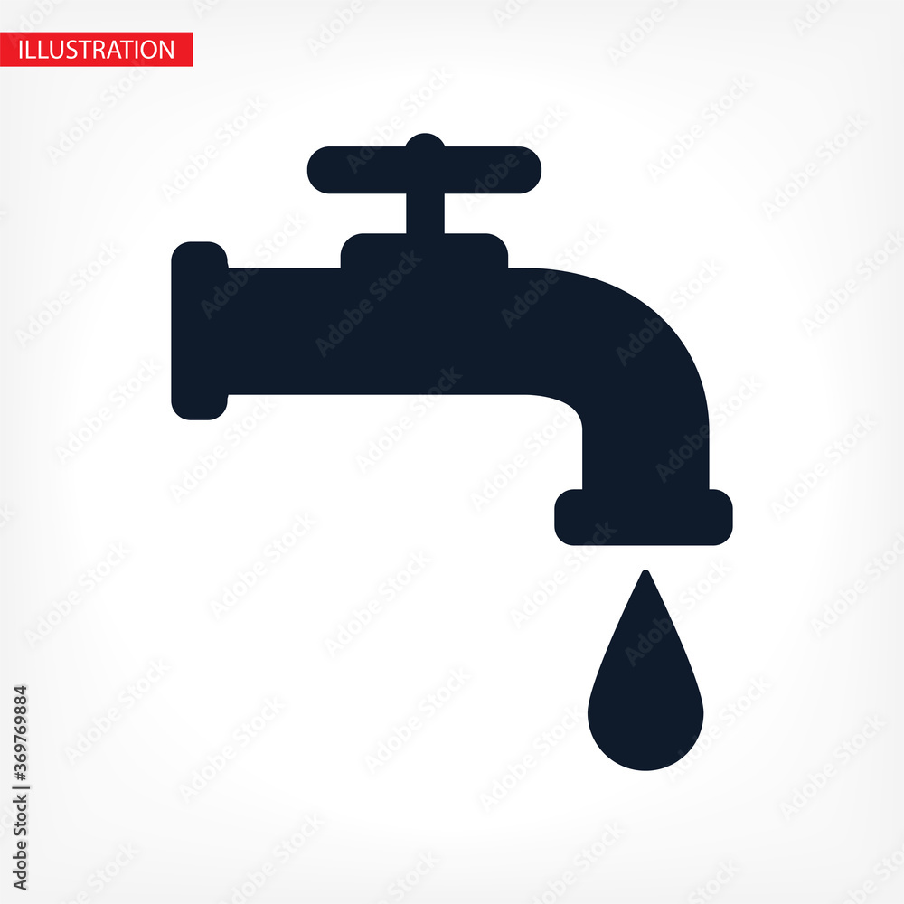 Vector icon faucet, design illustration for web c faucet. Flat style faucet. Vector icon faucet, design illustration for web c faucet. Flat style faucet.