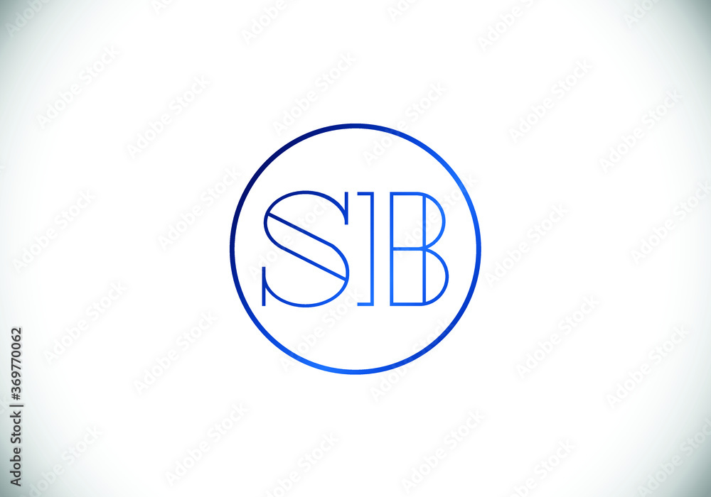 S B Initial Letter Logo Design Vector Template. S B monogram Logo.

