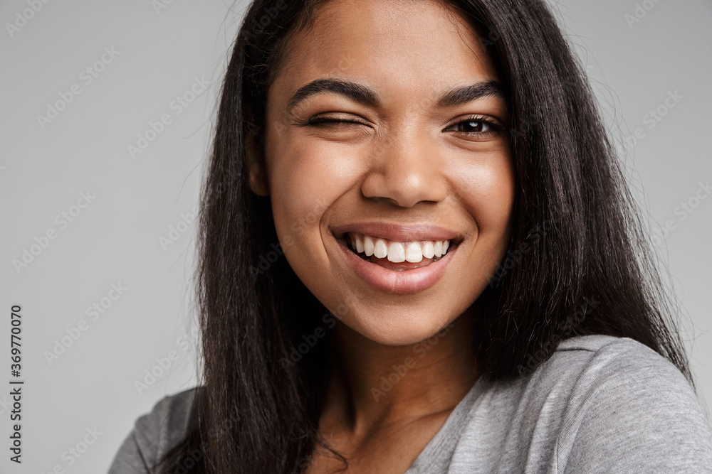 Portrait of a happy smiling young african woman Portrait of a happy smiling young african woman