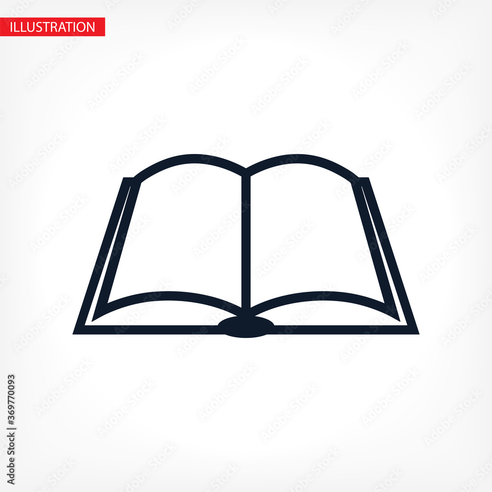 Black open book with text icon. vector icon be used as logo for bookstore or shop, vector icon library, educational or learning concept etc.vector icon Black open book with text icon. vector icon be used as logo for bookstore or shop, vector icon library, educational or learning concept etc.vector icon