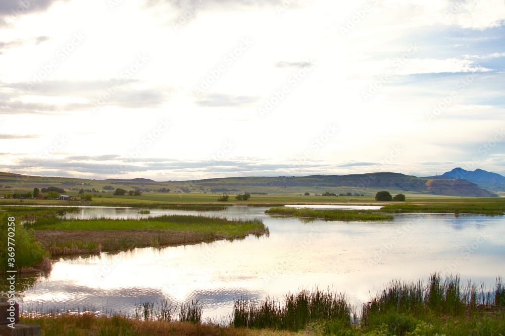 Cutler Reservoir Sunset - Cache Valley, Utah, USA 