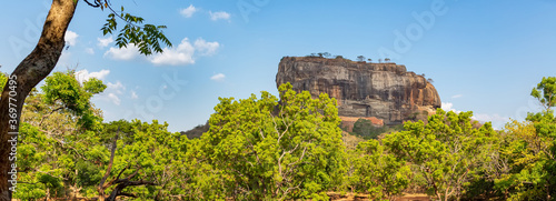 Photo Panorama Sigiriya or Sinhagiri Lion Rock Sinhala is an ancient rock fortress