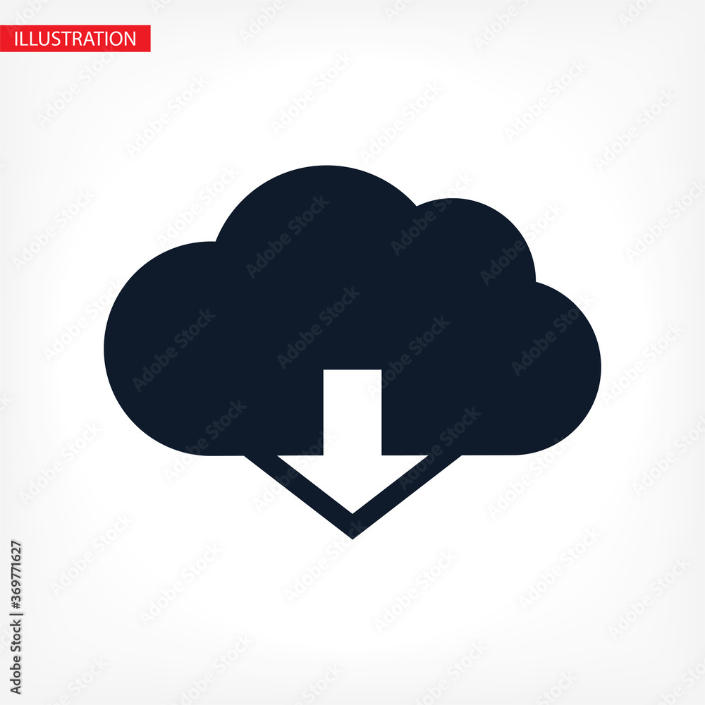 Download vector icon, cloud storage symbol. Modern, simple flat vector illustration of website or mobile application. Download vector icon, cloud storage symbol. Modern, simple flat vector illustration of website or mobile application.