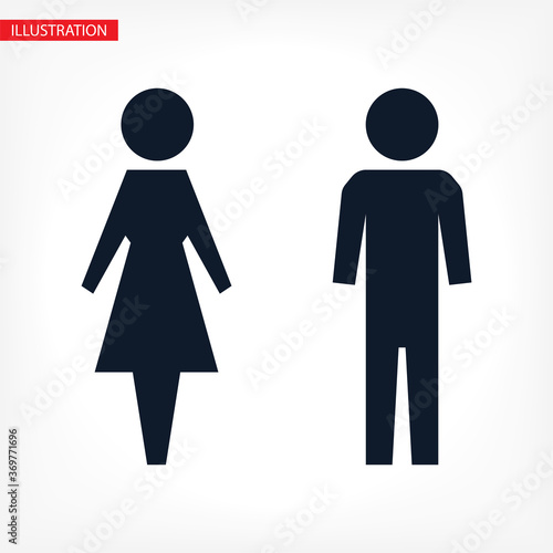 man and woman icon flat vector stock illustration icon flat vector isolated icon flat vector wc