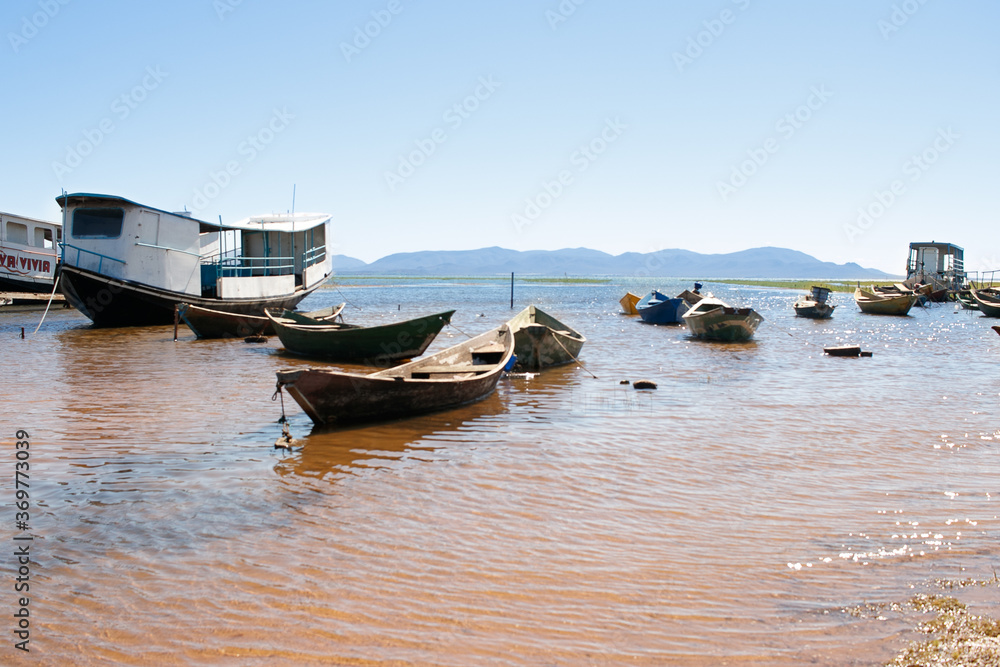 boats by the river sento sé in bahia