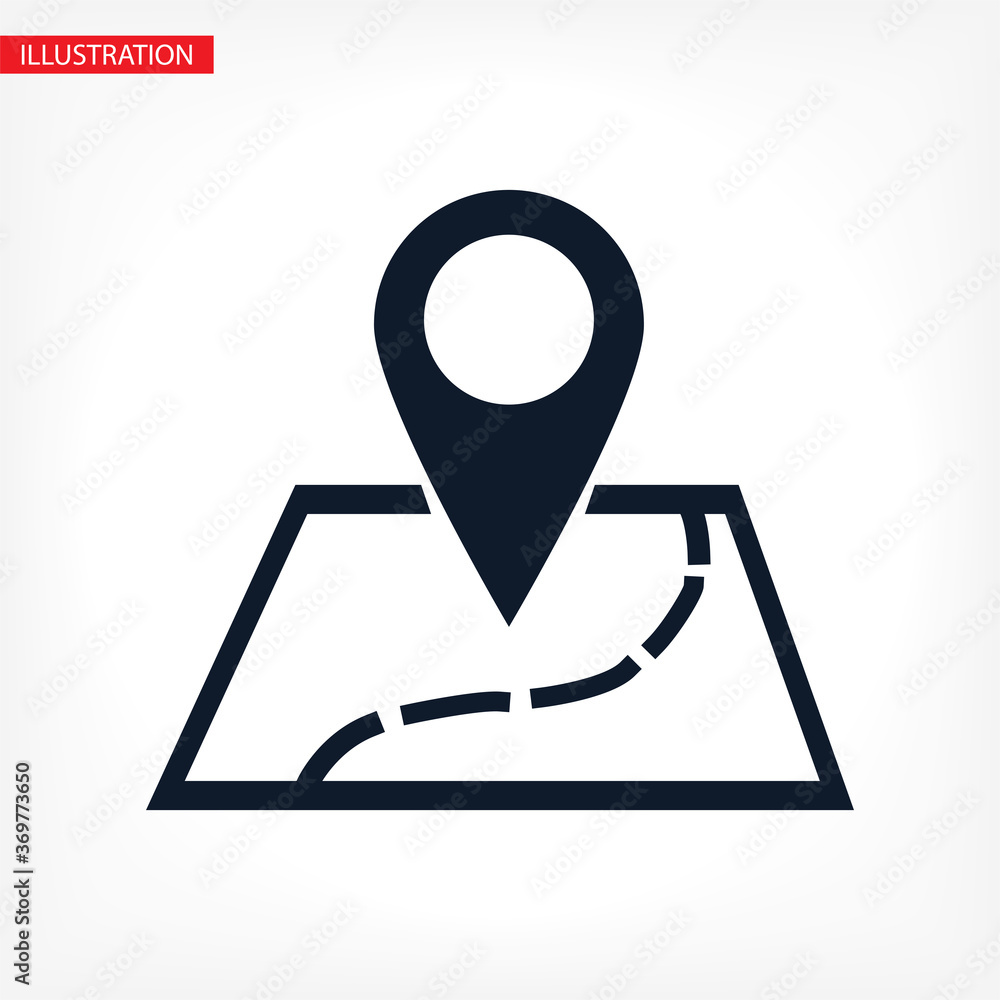 Map pointer icon. GPS location symbol. Flat design style. EPS 10 vector. Map pointer icon. GPS location symbol. Flat design style. EPS 10 vector.