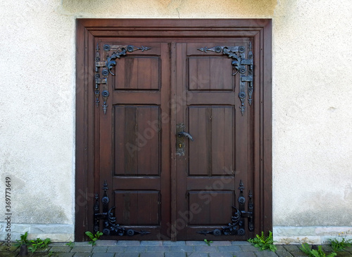 built in the eighteenth century, the Roman Catholic church dedicated to the Exaltation of the Holy Cross in the town of Kanigowo in Warmia and Masuria in Poland
