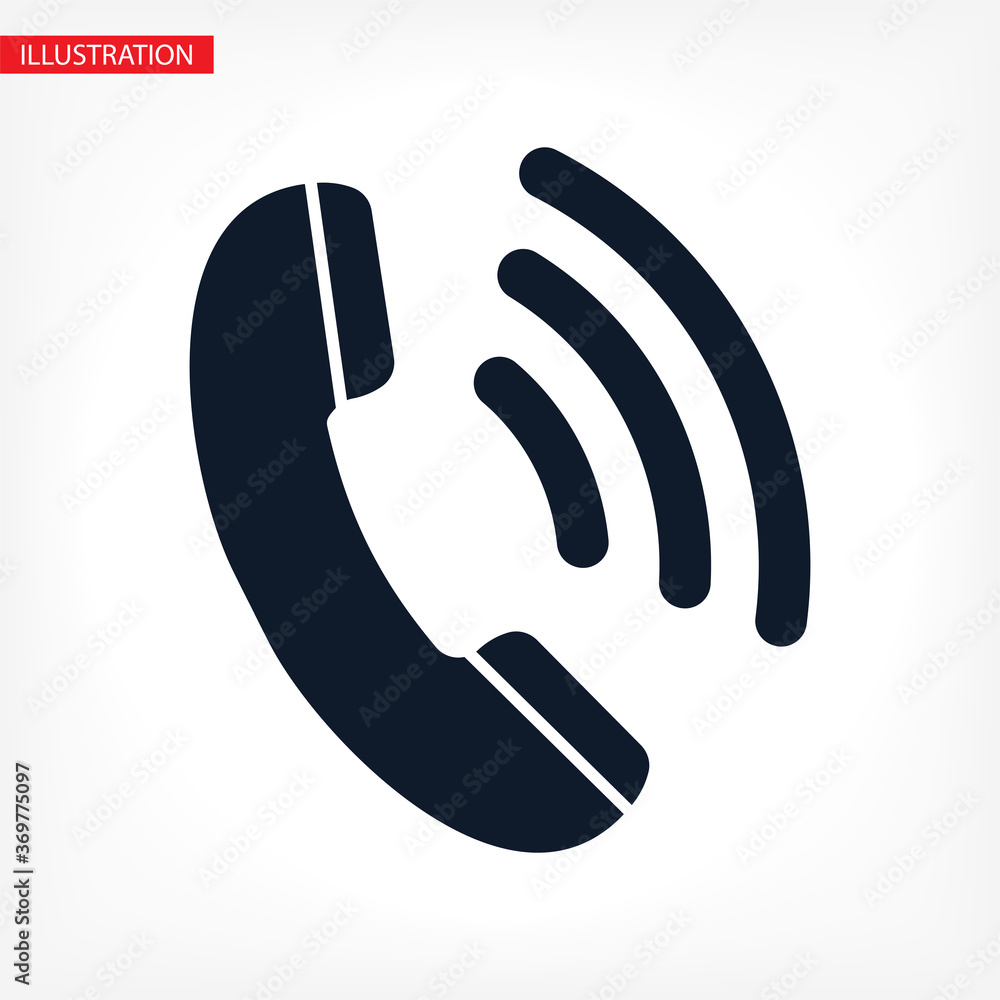 Phone vector icon in trendy flat style isolated on grey background. Handset vector icon with waves. Telephone symbol for your design, logo, UI. vector icon illustration Phone vector icon in trendy flat style isolated on grey background. Handset vector icon with waves. Telephone symbol for your design, logo, UI. vector icon illustration