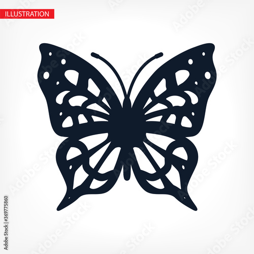 Butterfly. Universal Vector icon for web and mobile application. Vector icon illustration on a white background Vector icon . Editable Thin line.