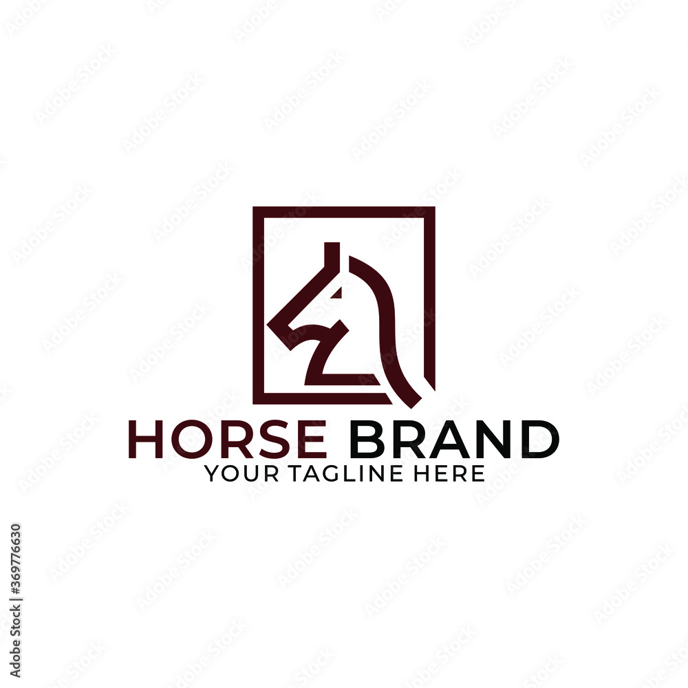 Simple Line Art Head Horse Illustration Symbol Modern Logo Vector. Simple Line Art Head Horse Illustration Symbol Modern Logo Vector.
