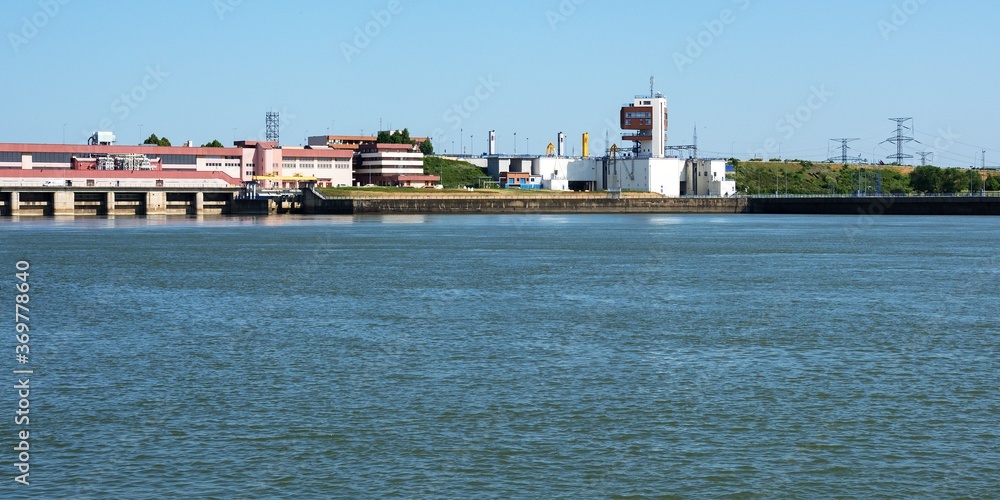 Danube. Gabčíkovo Dam. Slovakia. Europe. Danube. Gabčíkovo Dam. Slovakia. Europe.