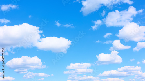 Photography Blue sky with white heap clouds