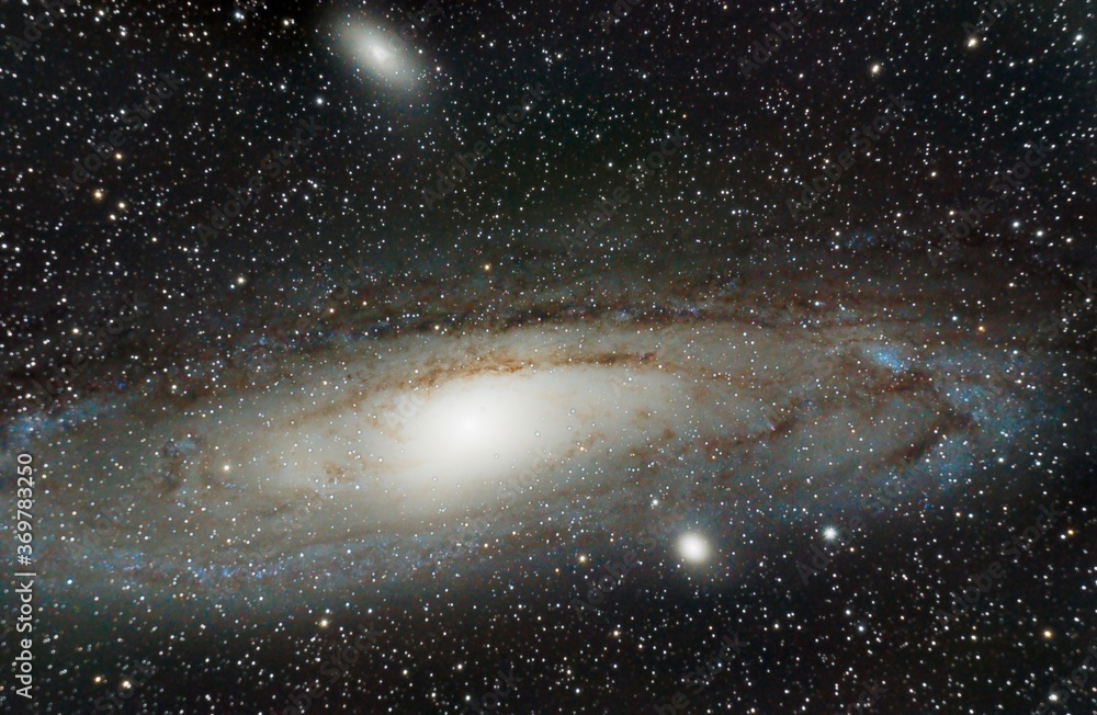 The Andromeda Galaxy, also known as Messier 31, M31, or NGC 224, is a spiral galaxy approximately 780 kiloparsecs 2.5 million light-years from Earth, and the nearest major galaxy to the Milky Way.
