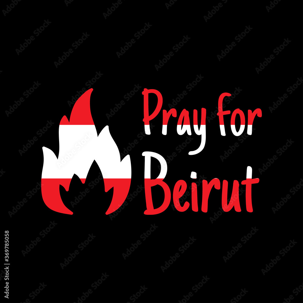 Fototapeta premium Módlcie się za Bejrut. Tragedia w Bejrucie. Tło poświęcone potężnym eksplozjom w Bejrucie. Ilustracji wektorowych.