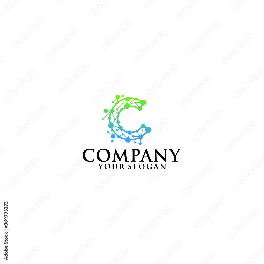 Connect Line Letter C Logo Design Template Element Connect Line Letter C Logo Design Template Element
