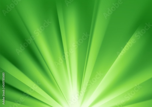 Green colored rays with color spectrum flare